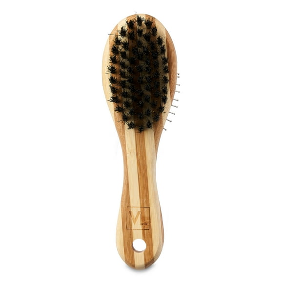 Vibrant Life Bamboo Pin & Bristle Cat Grooming Combo Brush
