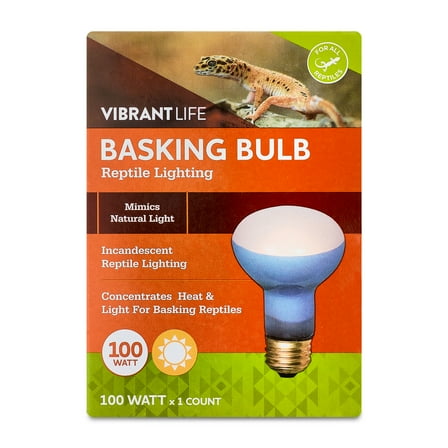 Vibrant Life Basking Bulb for Reptiles, 100 Watts, Terrarium Habitat Lighting