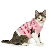 Vibrant Life Holiday Pet Sweater for Cats & Dogs, Boss Lady Bows, Pink, Extra Small