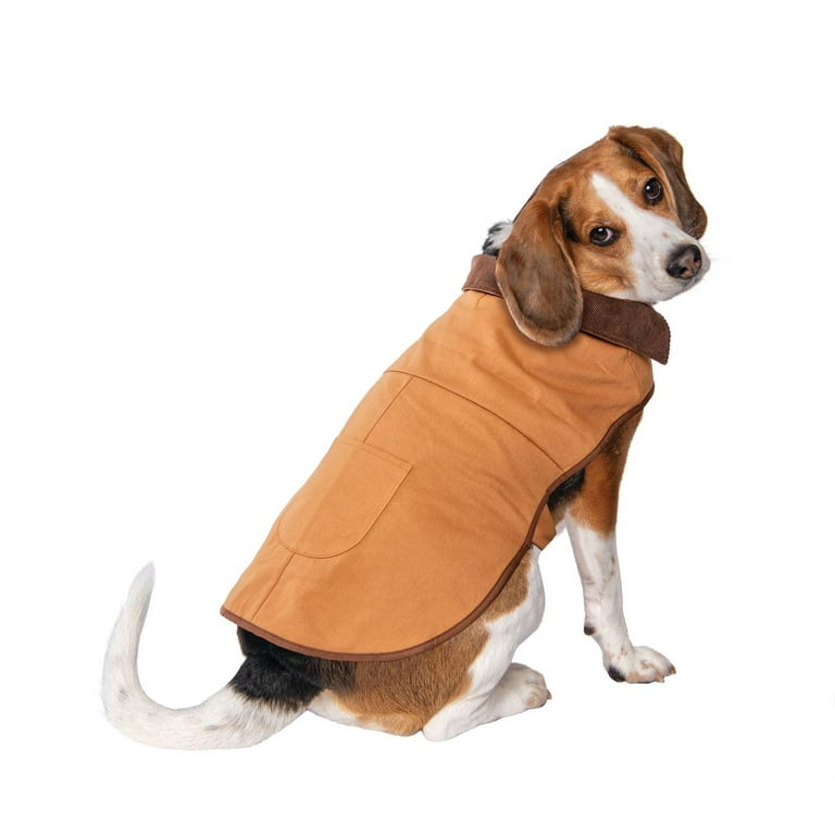 Vibrant Life Brown Twill Pet Jacket With Corduroy Collar And