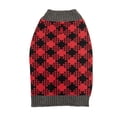 thumbnail image 1 of Vibrant Life Buffalo Plaid Dog & Cat Sweater, Black and Red, XS, among other Chihuahua, Miniature Poodle, 1 of 11