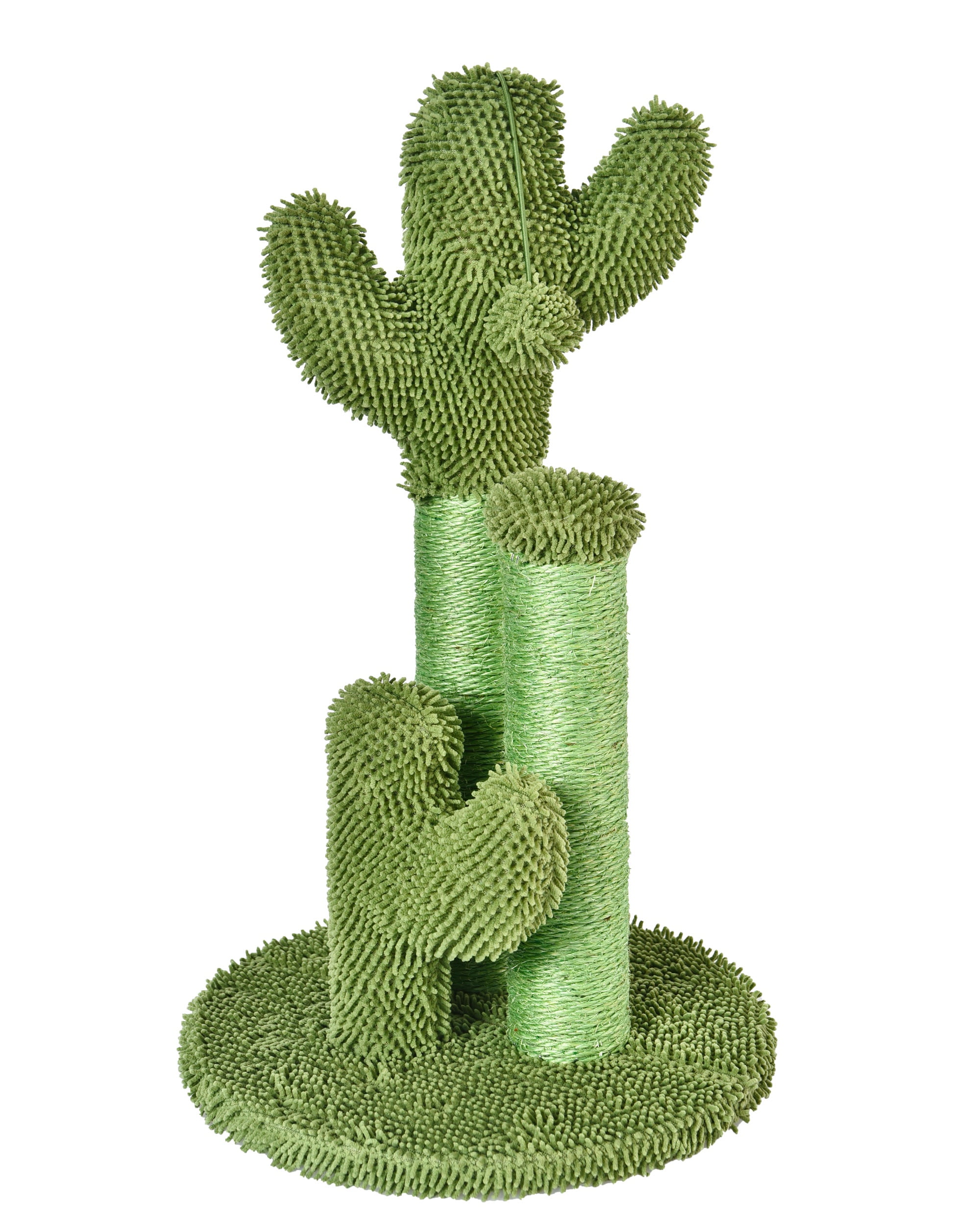 Vibrant Life Cactus Cat Scractching Post with Toy Ball Green