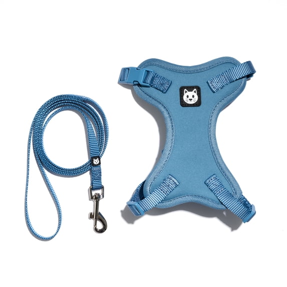 Vibrant Life Mesh Cat Harness & Leash Set, Blue, One Size Fits Most