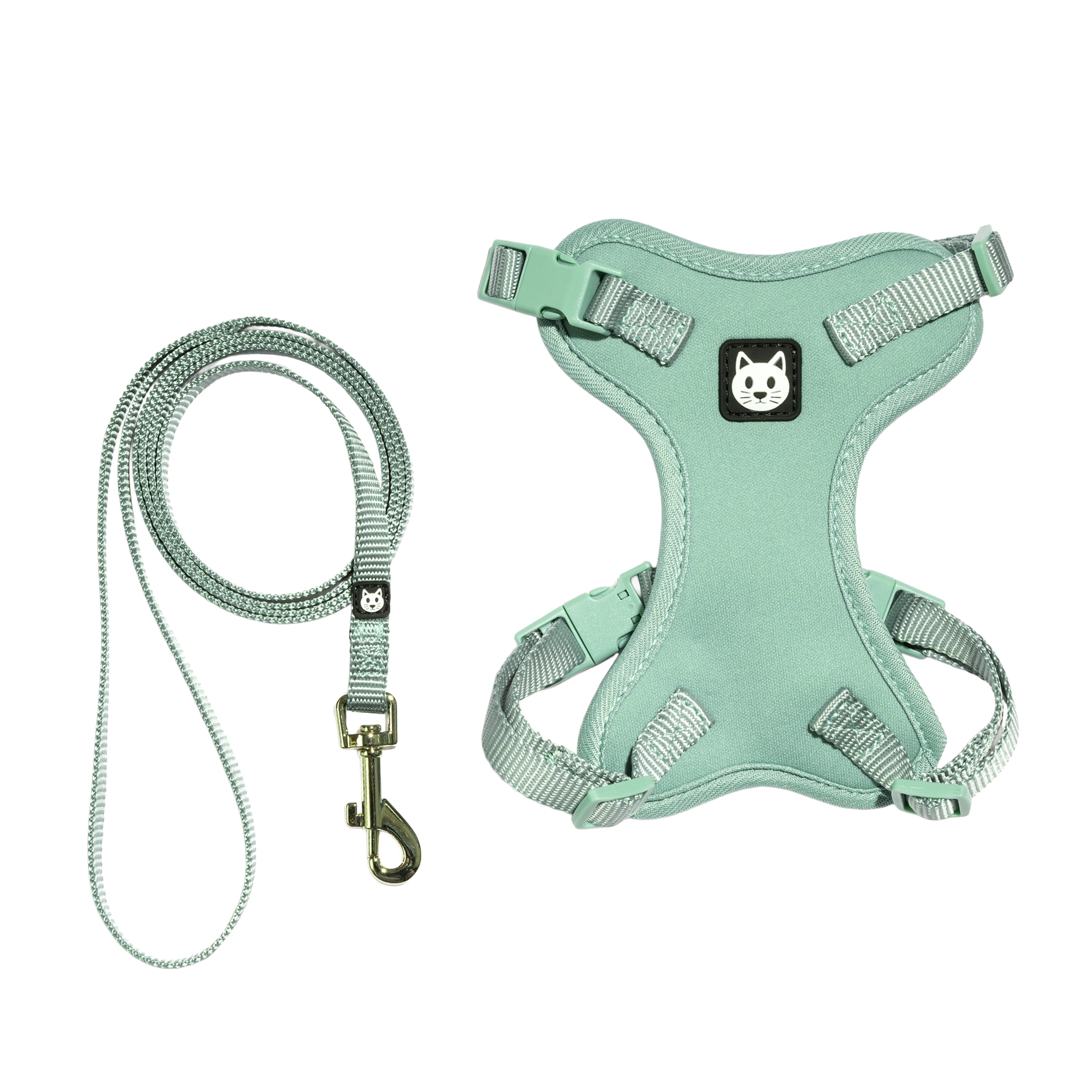 Vibrant Life Polyester Comfort Cat Harness and Leash Set, Green, One Size