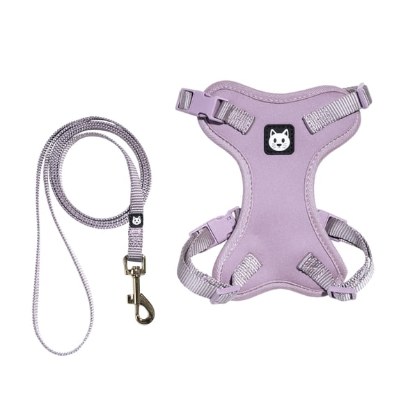 Vibrant Life Polyester Comfort Cat Harness and Leash Set, Lavender, One Size