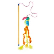 Vibrant Life Parrot Teaser Wand Cat Toy with Catnip, Multicolor, 18"