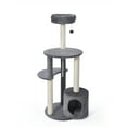 thumbnail image 1 of Vibrant Life Cat Tree, 47" Multi-Level Cat Tower with Scratching Posts and Large Platform, Gray, 1 of 9