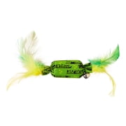 Vibrant Life Catnip Candy Cat Toy with Feathers and Bell, Green