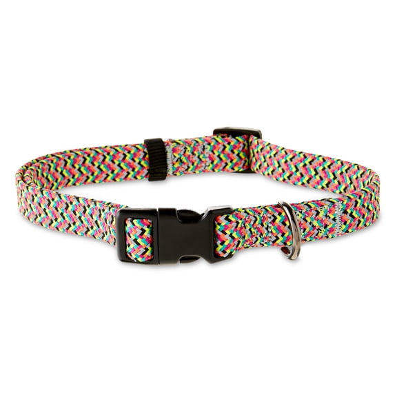 Vibrant Life Chevron Reflective Adjustable Dog Collar, L