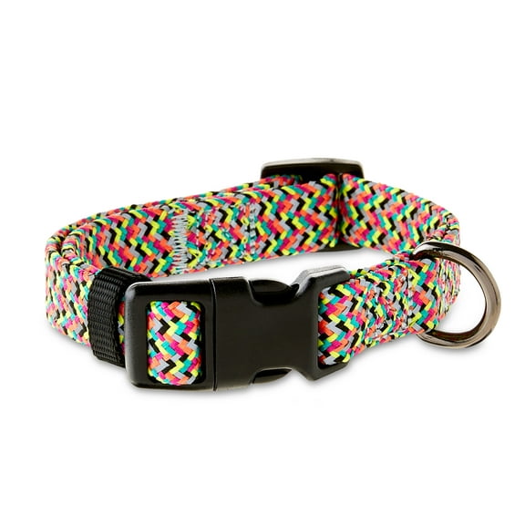 Vibrant Life Chevron Reflective Adjustable Dog Collar, S