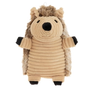 Vibrant Life Brown Hedgehog Plush Dog Toy with Squeaker, Chew Level 2