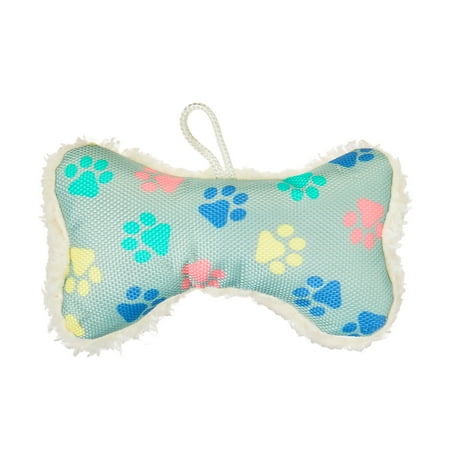 Vibrant Life Cozy Buddy Squeaky Bone Dog Toy, Color May Vary, Chew Level 1
