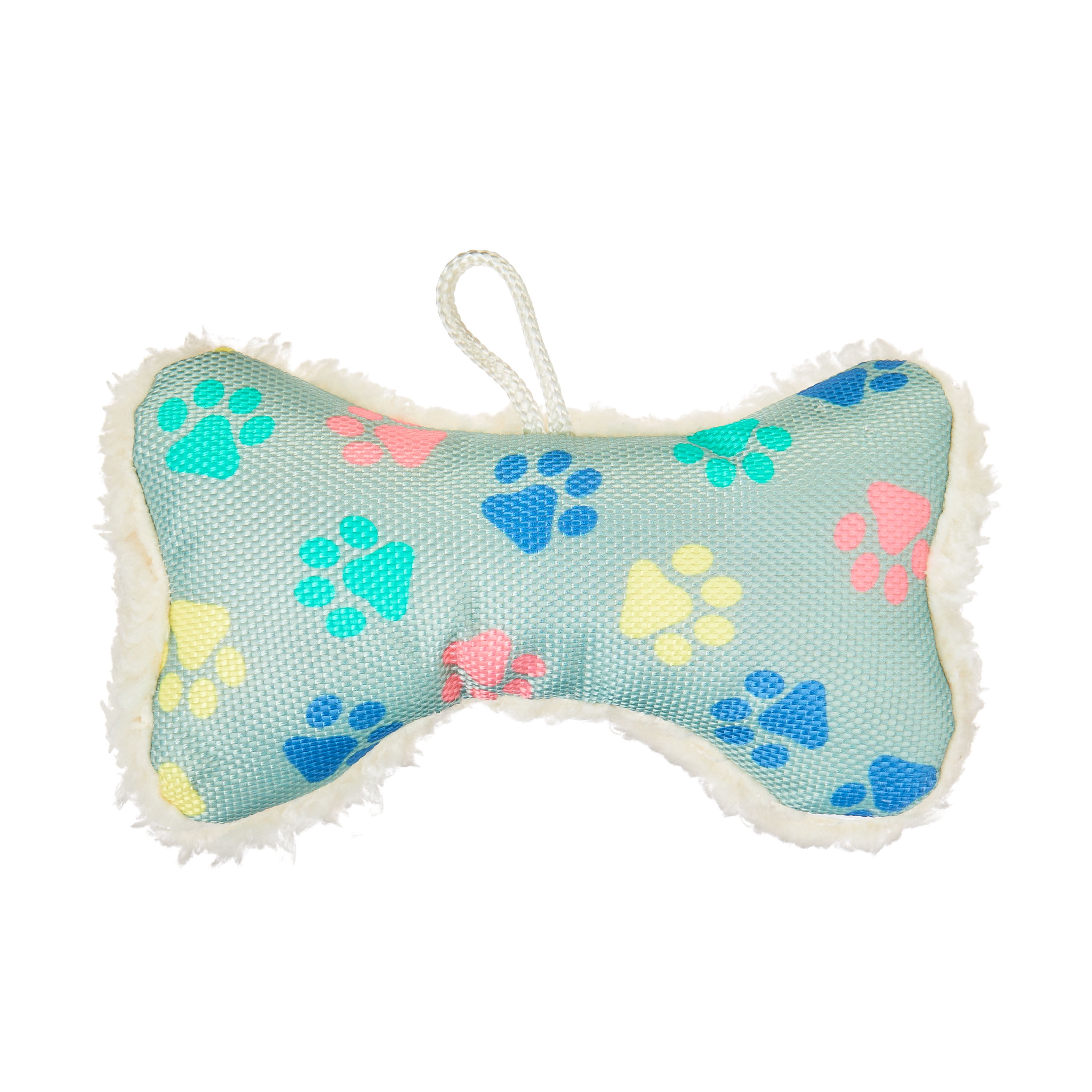 Vibrant Life Cozy Buddy Squeaky Bone Dog Toy for Chew Level 1, Multi