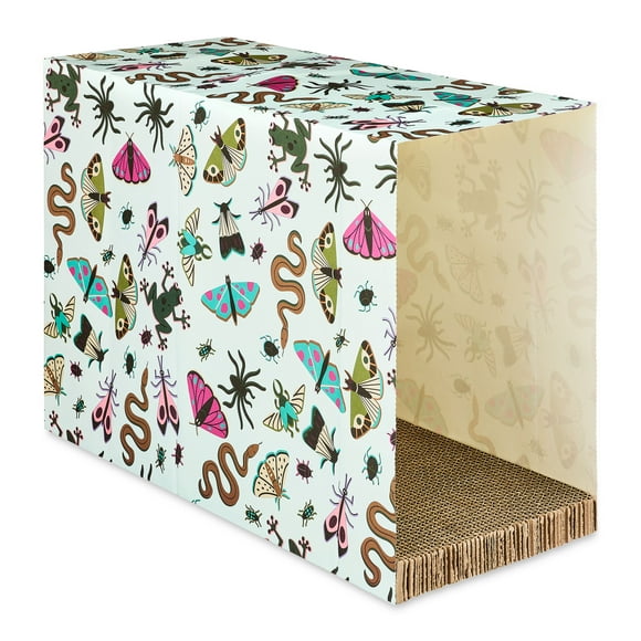 Vibrant Life Halloween Cat Scratching Pad, Creppy Critters Paper Bag, Corrugate Base, Natural Catnip, Multicolored