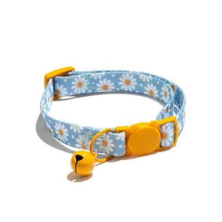 Vibrant Life, Daisies Breakaway Fashion Cat Collar, Blue, One Size