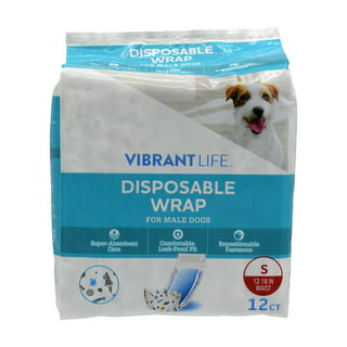  Wiki Wags Disposable Dog Wraps  Leak Proof Dog Diaper for  Male Marking and Incontinence, Small : Pet Diapers : Pet Supplies