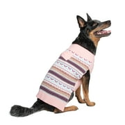 Vibrant Life, Dog Clothes, Fair Isle Pet Sweater, Pink, M