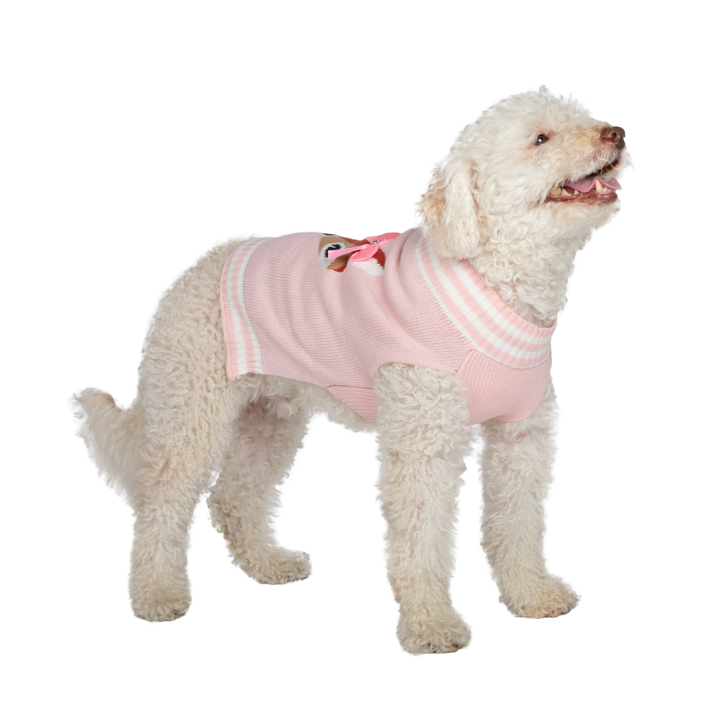 Vibrant Life, Dog Clothes, Fawn Pet Sweater, Pink, M