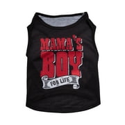 Vibrant Life, Dog Clothes, Mama's Boy for Life, Pet T-Shirt, Gray, L