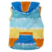 Vibrant Life, Dog Clothes, Rainbow Stripe Tie Dye Pet Hoodie, Multi-Color, Large