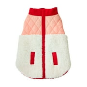Vibrant Life Dog and Cat Clothes, Sherpa Contrast Yoke Pet Jacket, Pink, XS