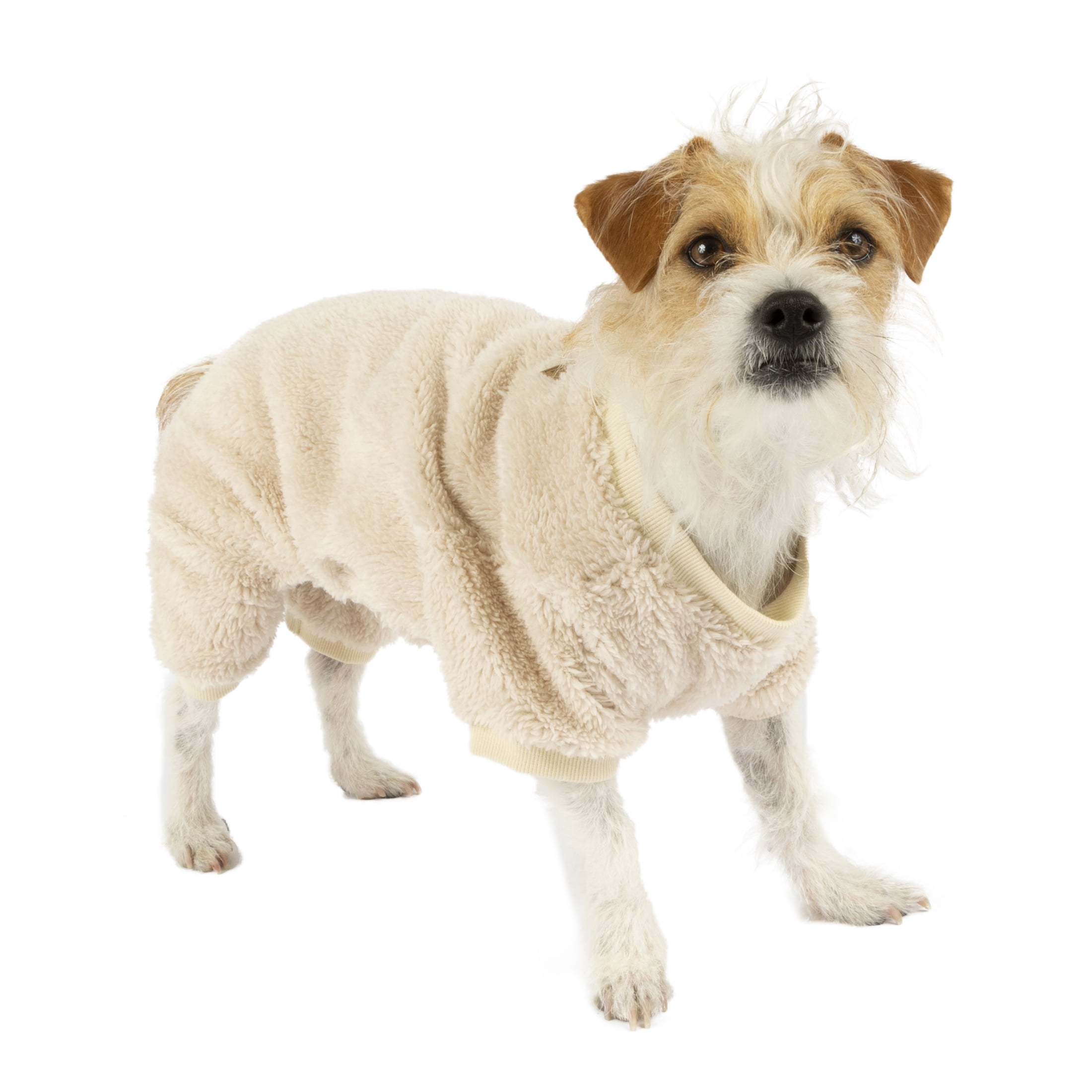 Vibrant Life, Dog Clothes, Textured Dog Pajamas, White, Medium
