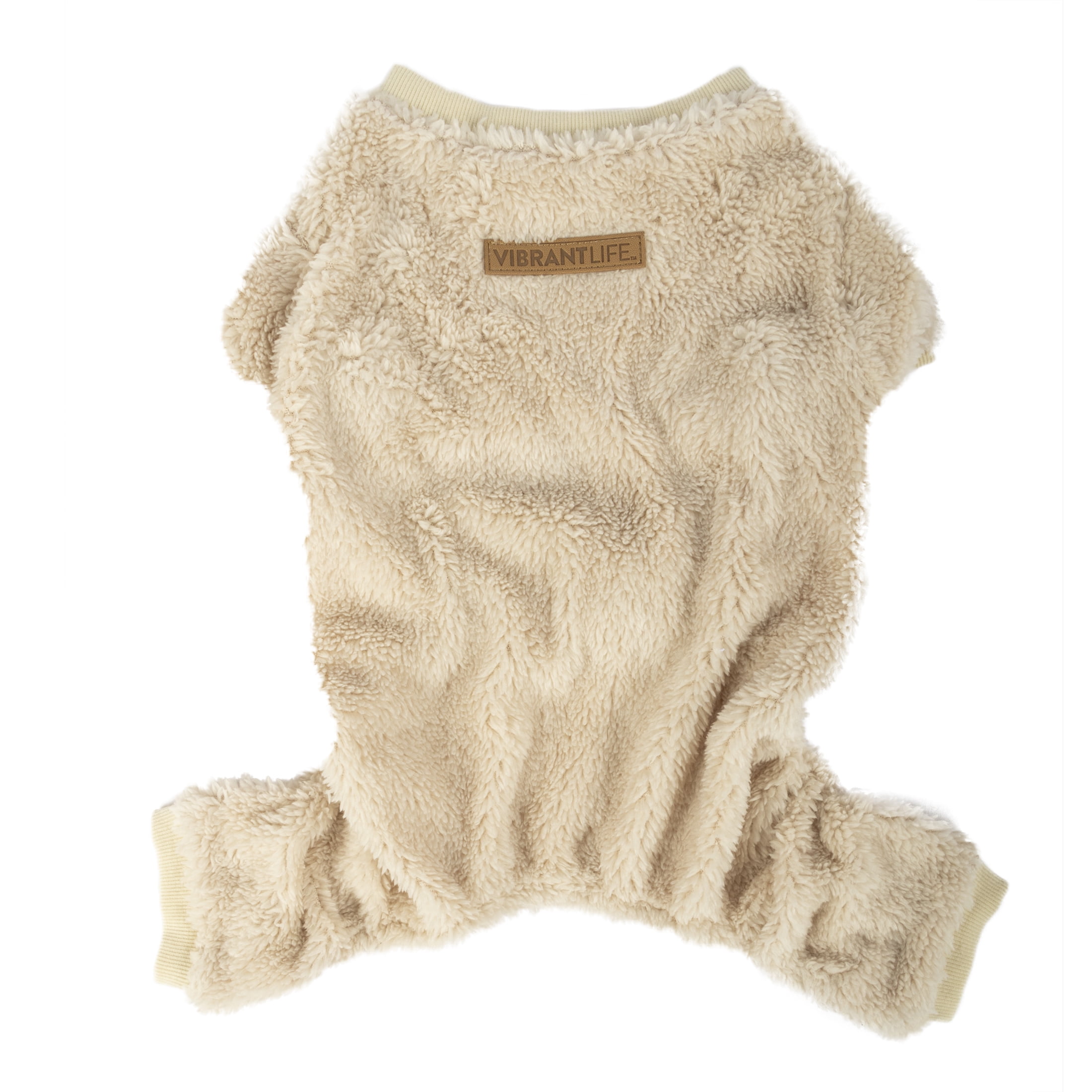 Vibrant Life Dog Clothes, White Textured Pajama, for Dogs, Size Large