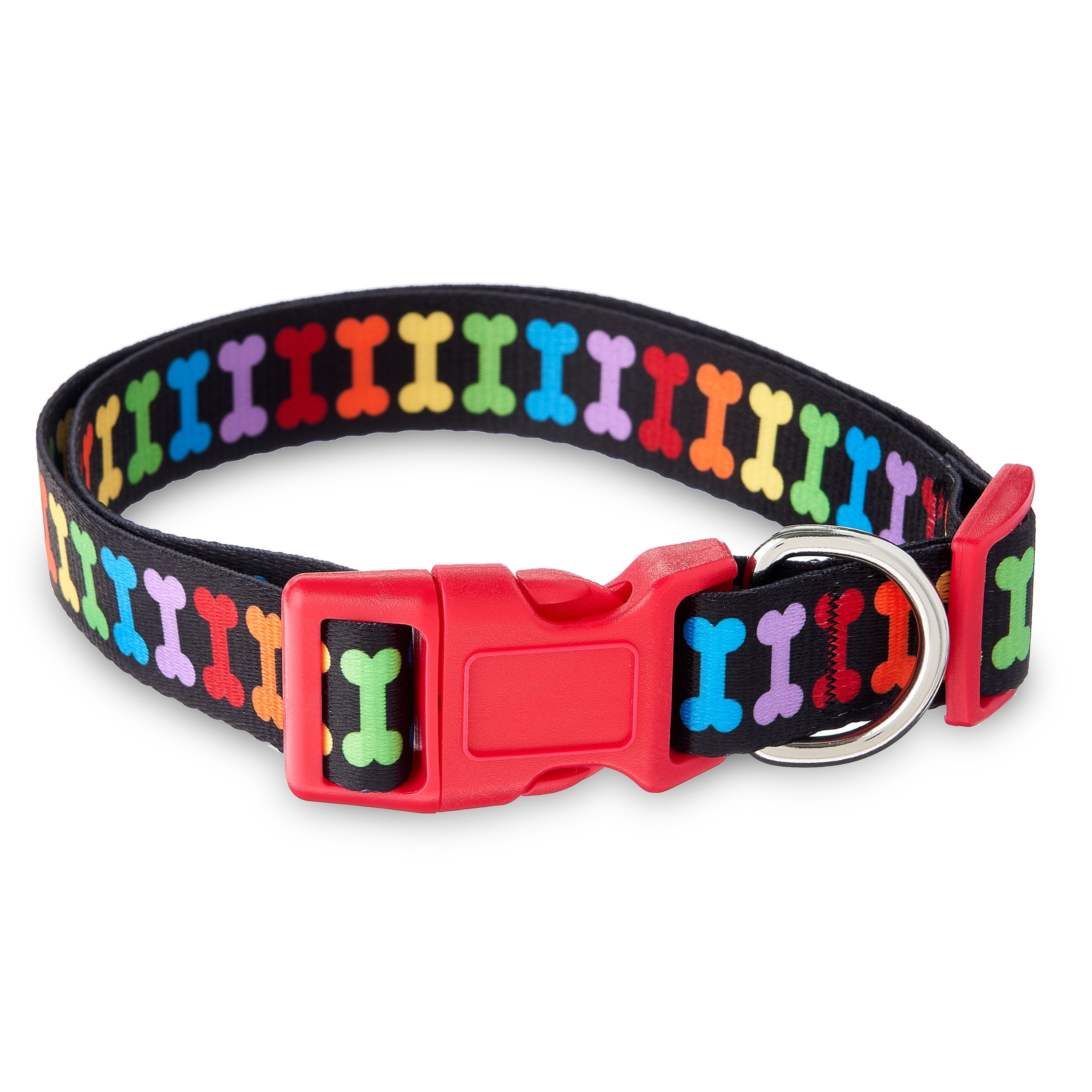 Vibrant Life, Dog Collars, Bone Print Fashion Pet Collar, MultiColor