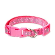 Vibrant Life, Dog Collars, Cheetah Print Reflective Pet Collar, Pink, Size XS