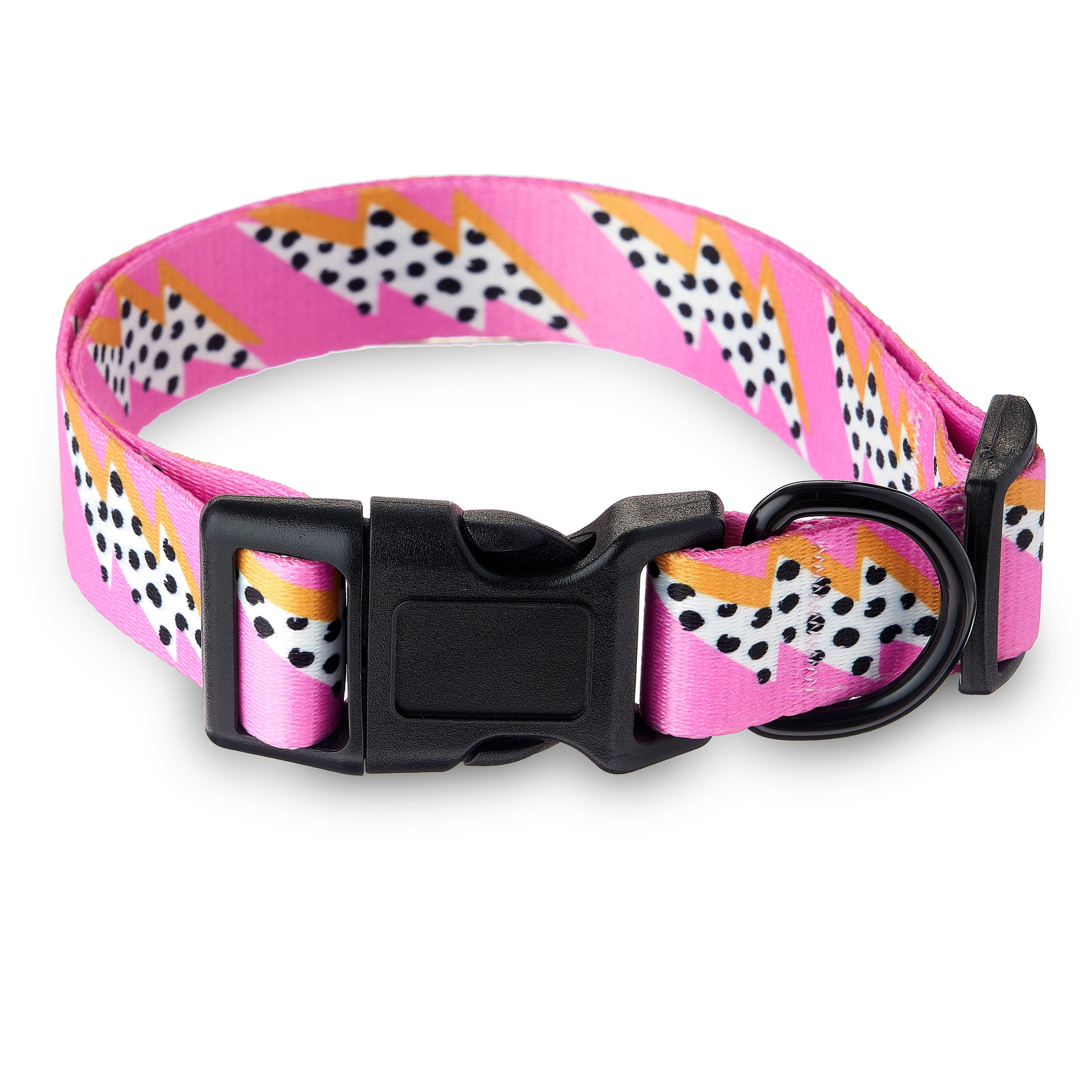 Vibrant Life Dog Collars Lightning Bolt Fashion Pet Collar Pink