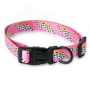 Vibrant Life, Dog Collars, Lightning Bolt Fashion Pet Collar, Pink, Size Medium