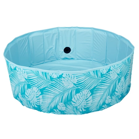 Vibrant Life Dog Pool, Blue Palm, 39" Diameter