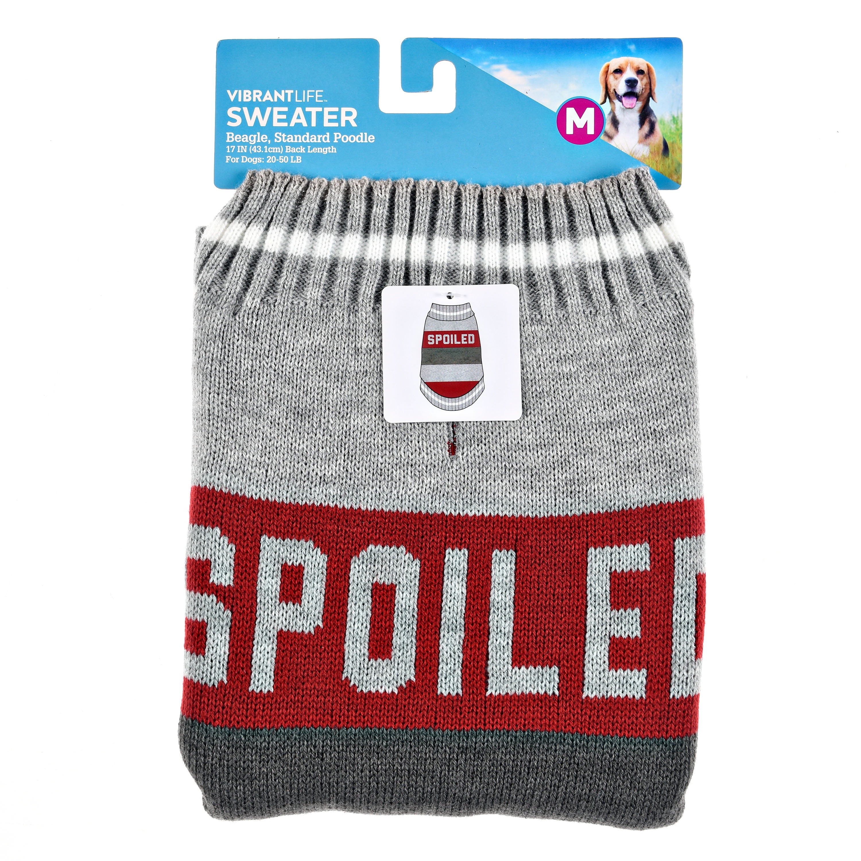 Vibrant Life Dog Sweater, Red Spoiled, Medium
