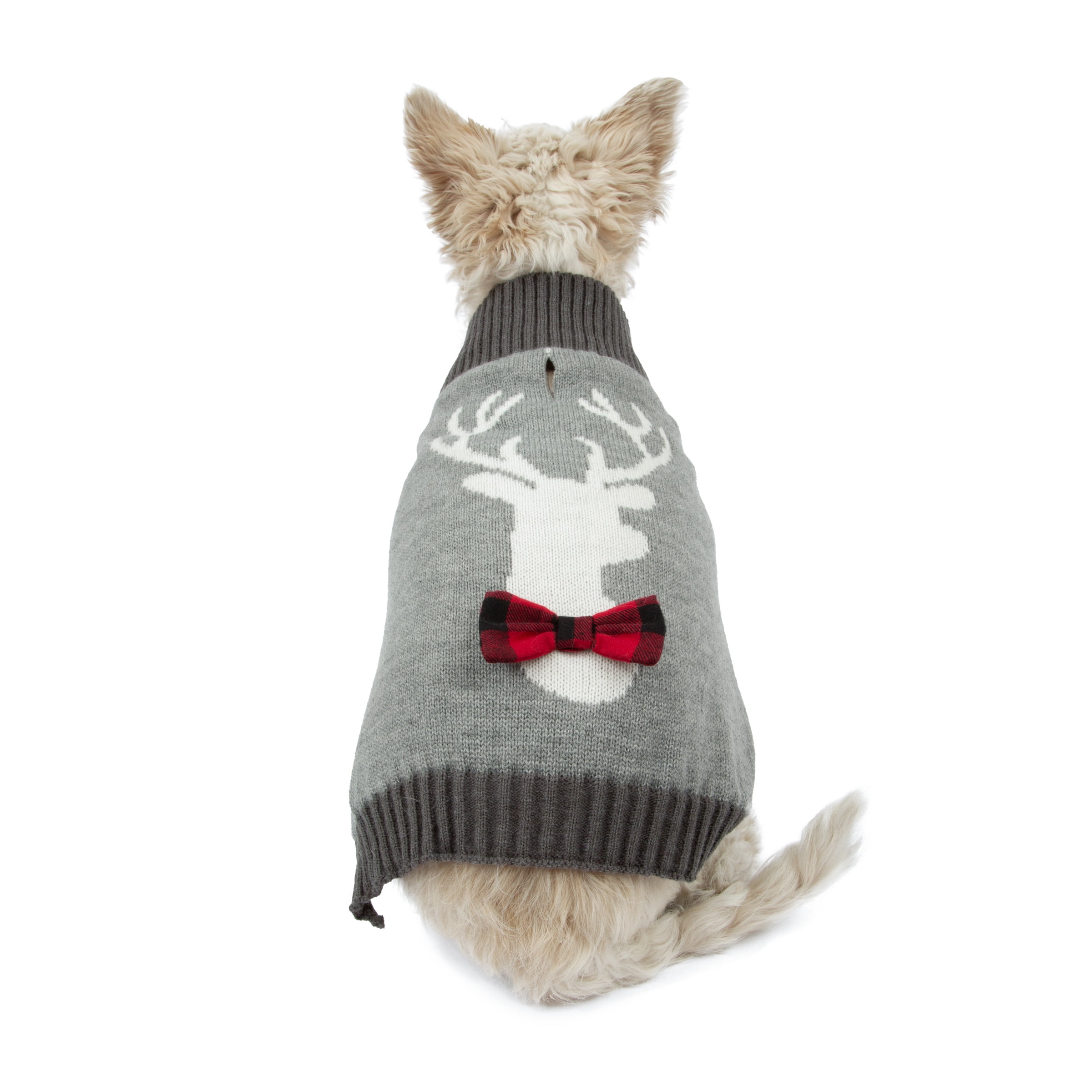 Vibrant Life, Dog and Cat Clothes, Deer Pet Sweater, Gray, XS