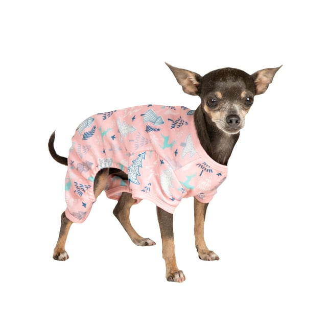 Vibrant Life, Dog and Cat Clothes, Novelty Print Pet Pajama, Pink, XS