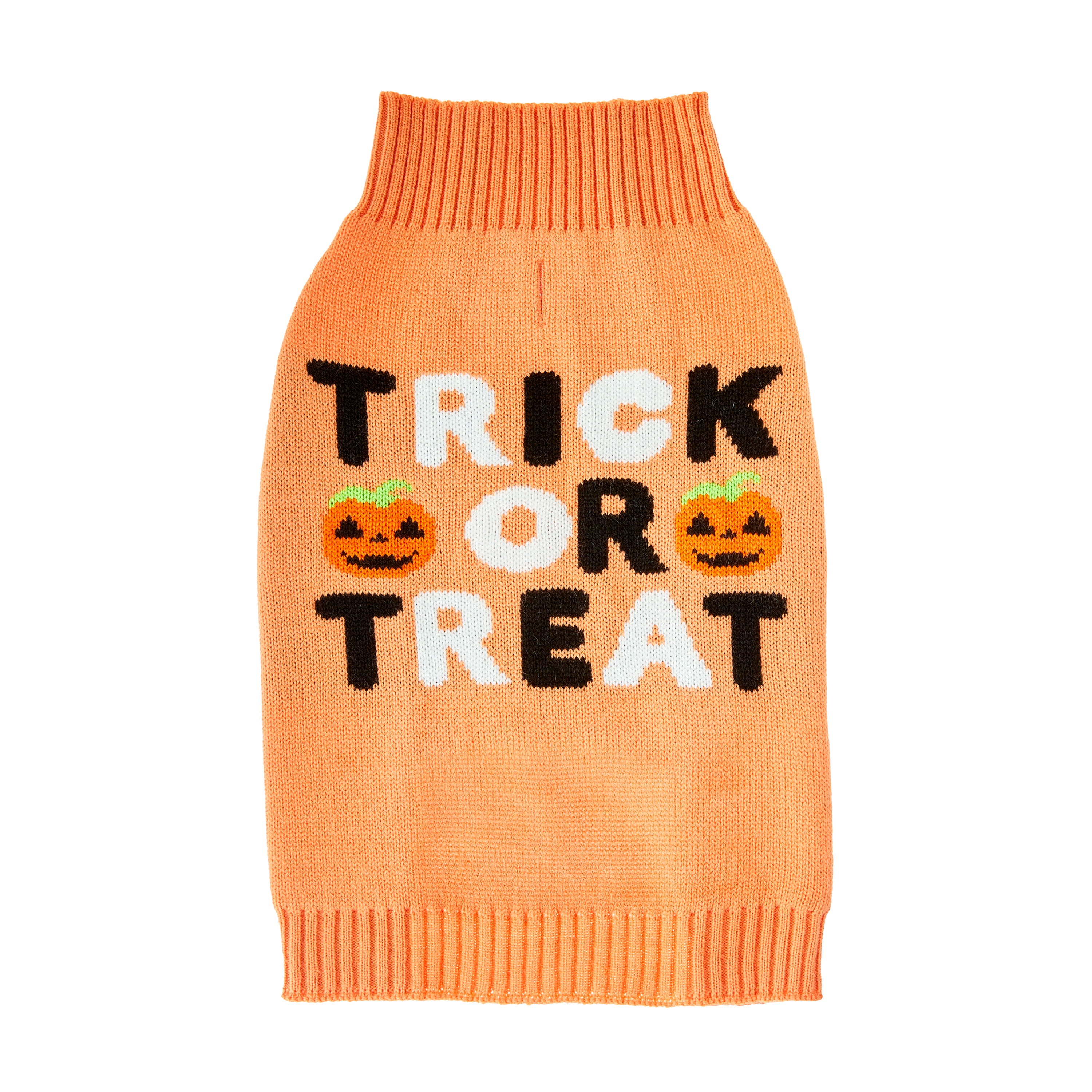 Vibrant Life, Dog and Cat Clothes, Trick or Treat Halloween Pet Sweater, Orange, Size Small