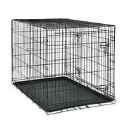 Vibrant Life Double Door Metal Wire 42" Dog Crate, Leak-Proof Pan & Divider for Dogs Up to 90 lbs