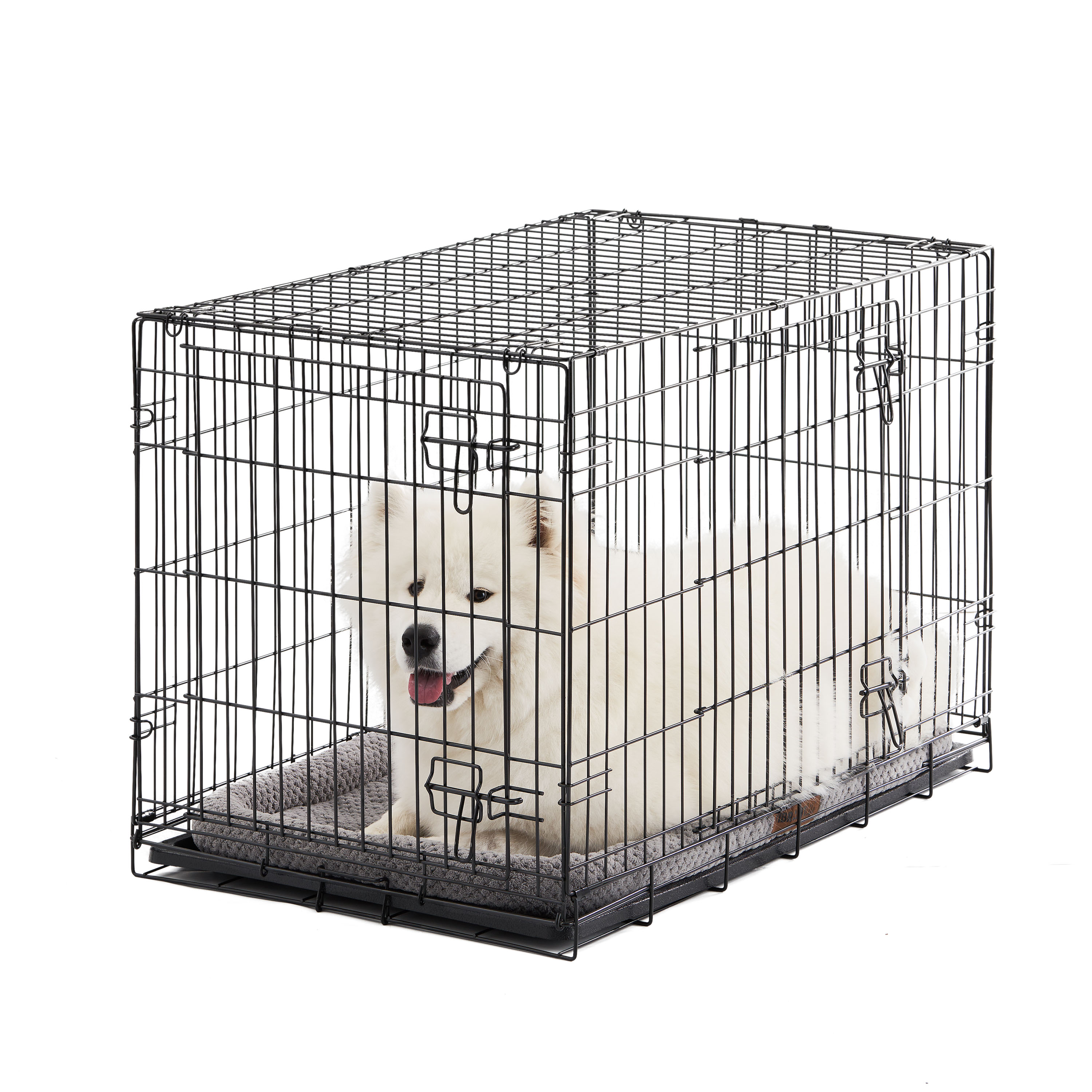Vibrant Life Double Door Metal Wire Dog Crate with Leak-Proof Pan and Divider，36 inch - image 1 of 9