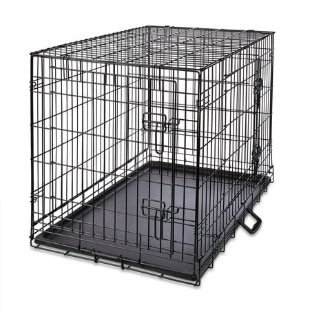 VIBRANT LIFE WIRE DOG CRATE, DOUBLE-DOOR, DIVIDER AND...