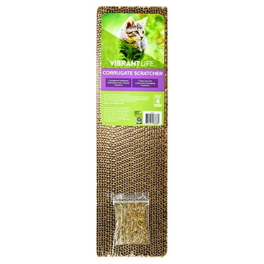 Vibrant Life Durable Corrugated Cardboard Cat Scratching Pad, Multicolored, One Size