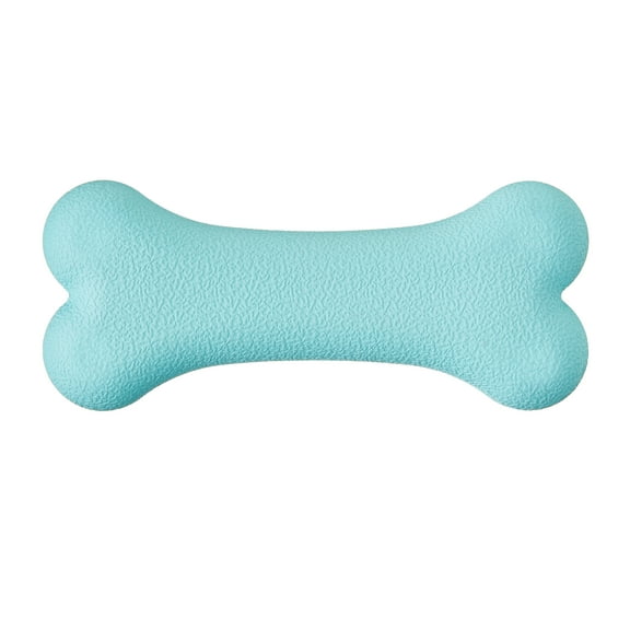 Vibrant Life Medium Blue Durable Rubber Dog Bone with Squeaker, Chew Level 3