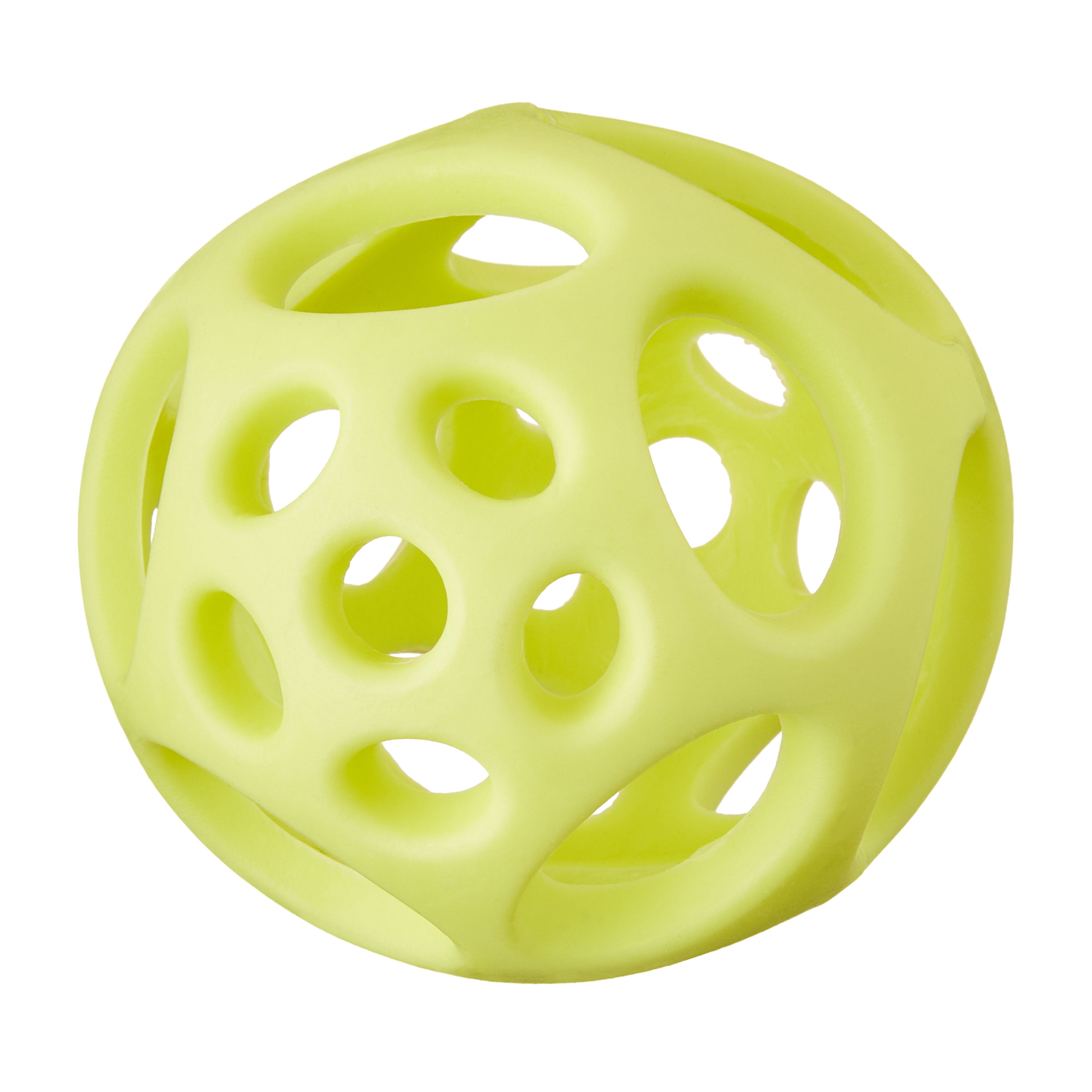 Vibrant Life Durable Rubber Yellow Lattice Ball Dog Toy, Che