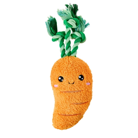 Vibrant Life Carrot Dog Toy, Orange and Green