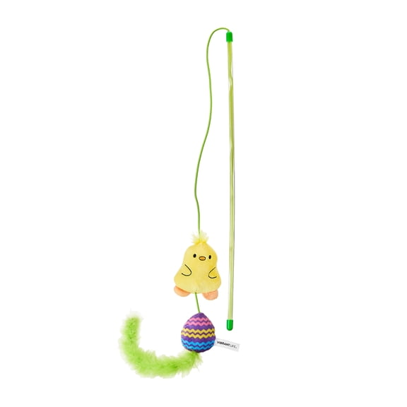 Vibrant Life Easter Chick Teaser Wand Cat Toy, Multicolor