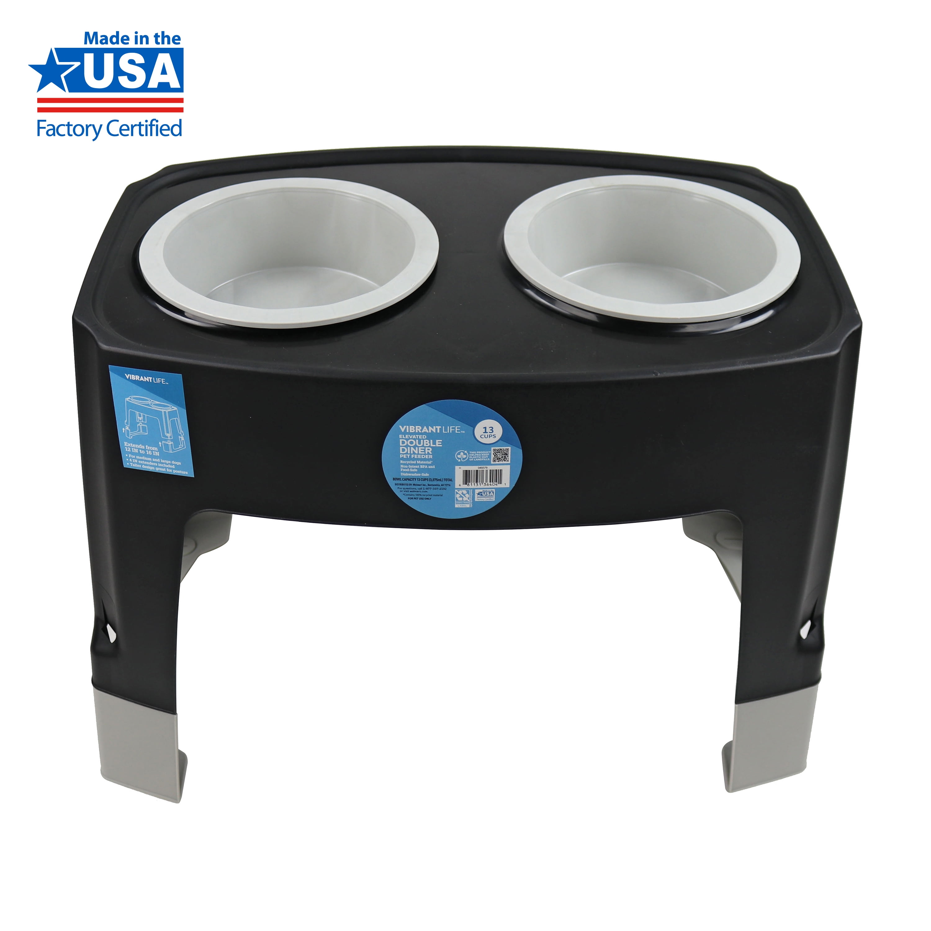 Our Pets Big Dog Feeder Elevated Dog Bowls-16 inch (Great Elevated