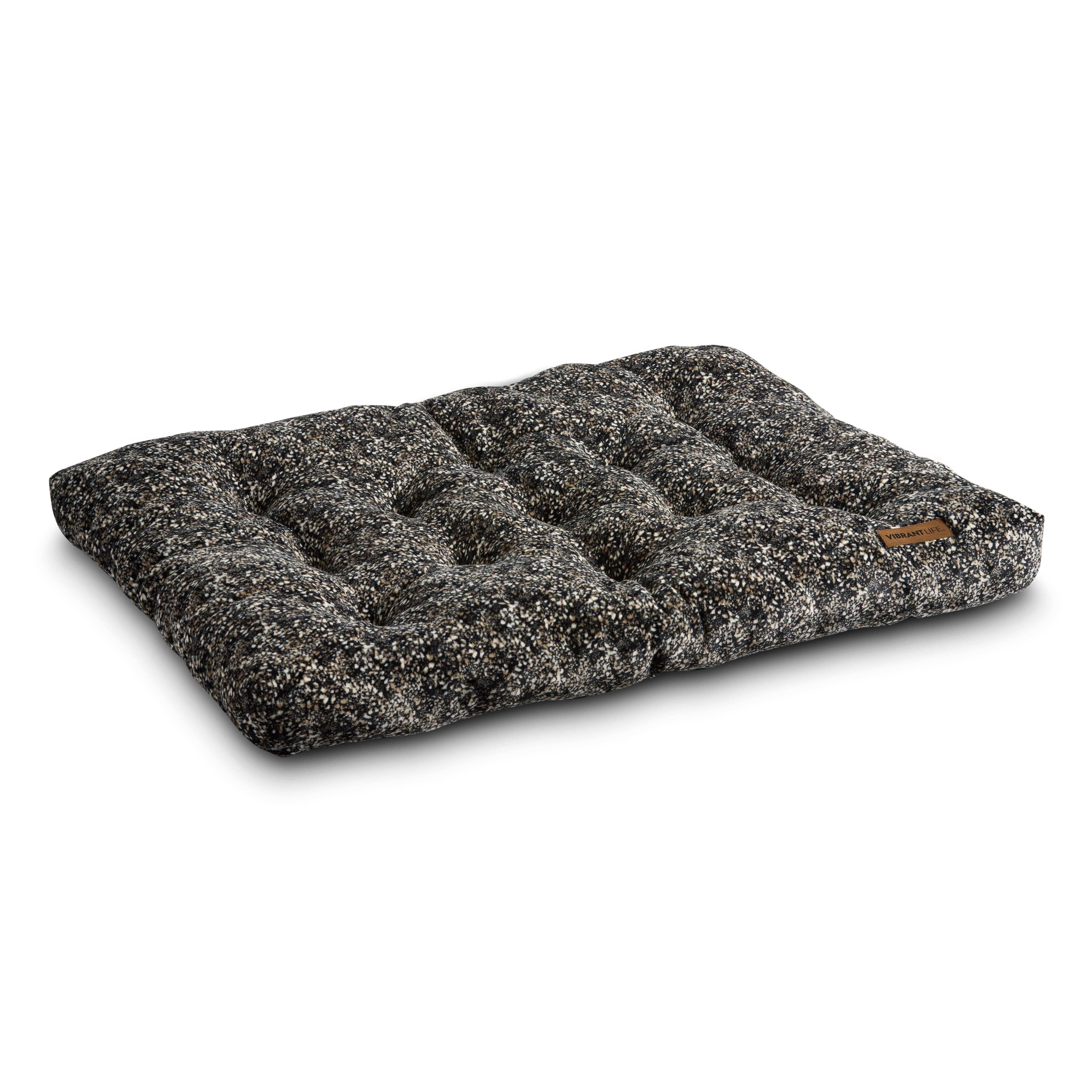 Vibrant Life Extra Large Dog Bed, Plush Pillow Bed for Large Dogs, Extra Large, 38" x 48", Black