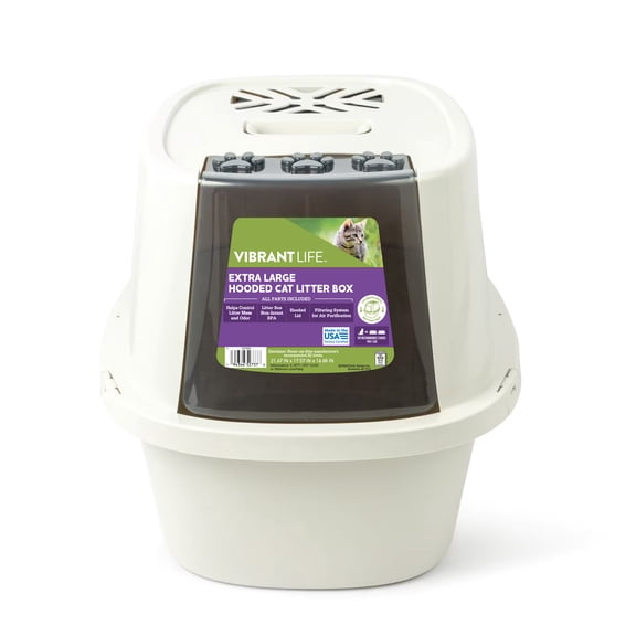Vibrant Life Extra Large Hooded Enclosed Cat Litter Box