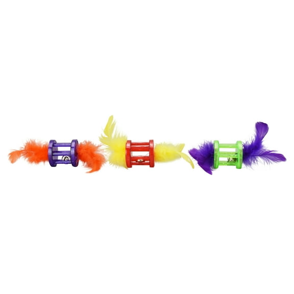 Vibrant Life Feather Rattle Cat Toy, Assorted Colors