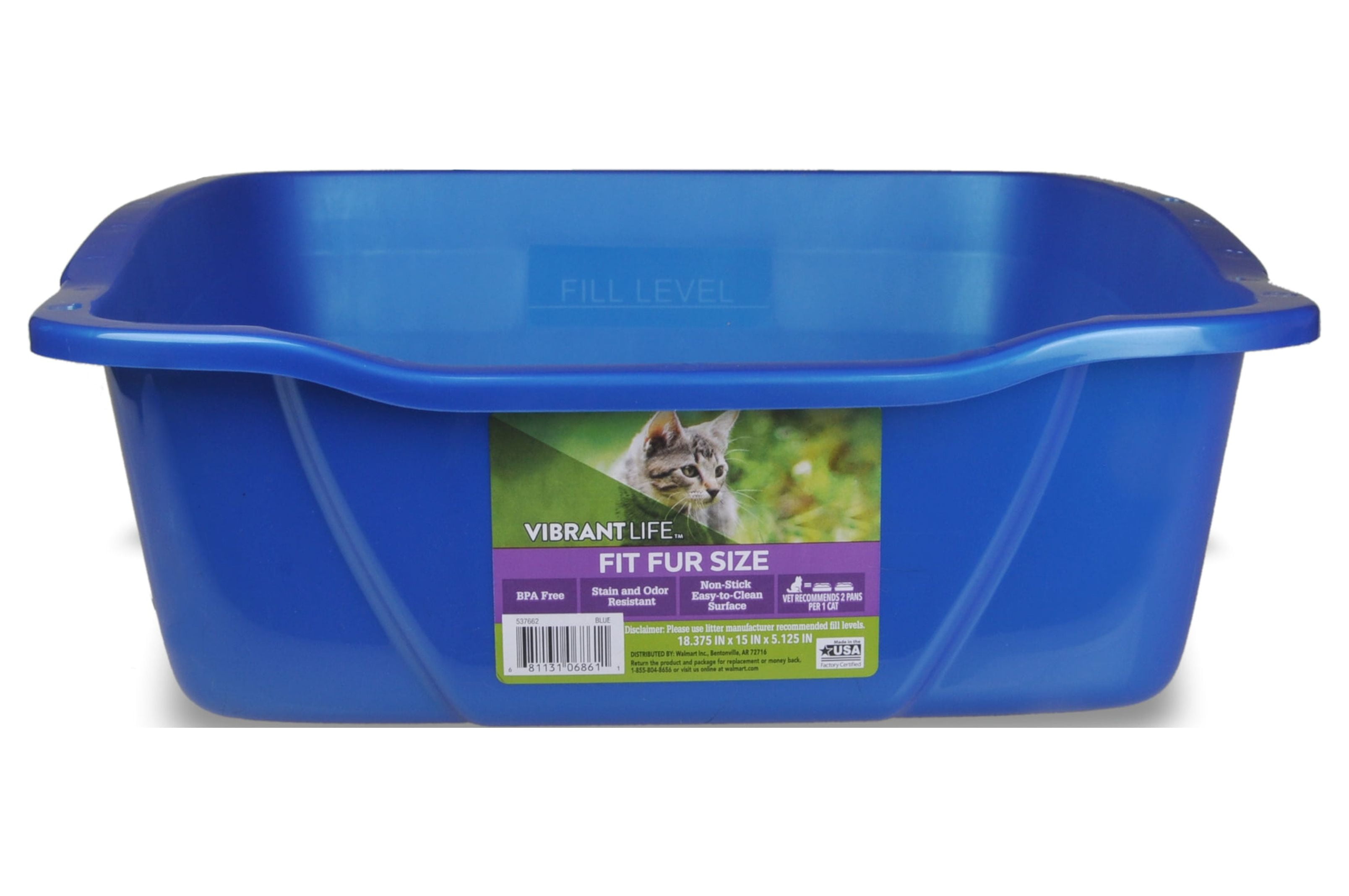 Vibrant Life Fit Fur Size Cat Litter Box 18