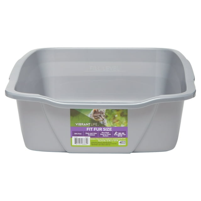 Vibrant Life Fit Fur Size Cat Litter Box, Color May Vary